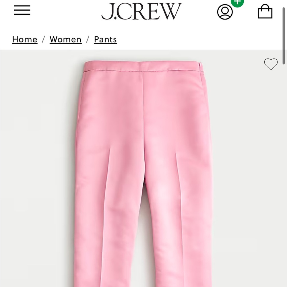 NWTs J. Crew Cigarette pant| pink| sz. 10